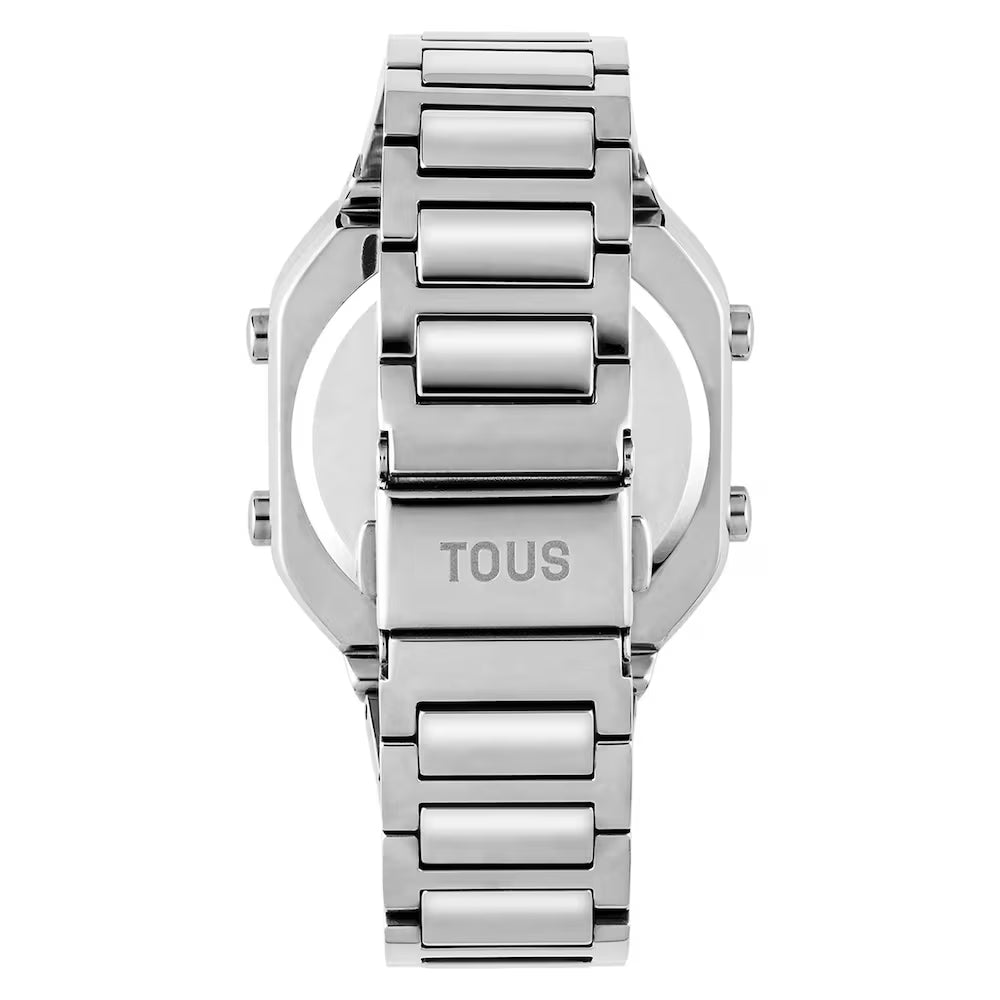 DIGITAL WATCH WITH STAINLESS STEEL D-BEAR BRACELET