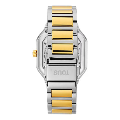 AUTOMATIC ANALOG WATCH WITH GOLD IPG STEEL BRACELET AND D-BEAR NOW STEEL