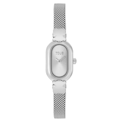 JEWEL ANALOG WATCH WITH OVAL ICON STEEL BRACELET
