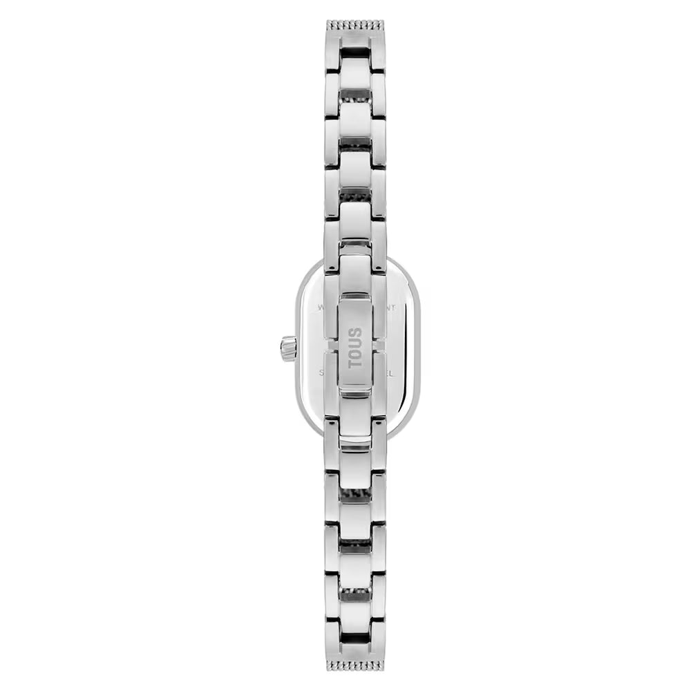 JEWEL ANALOG WATCH WITH OVAL ICON STEEL BRACELET