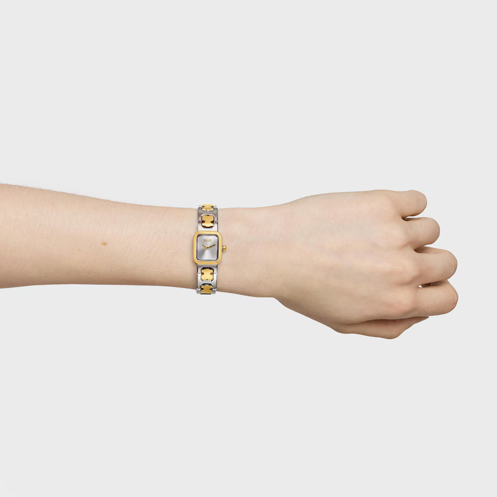 ANALOG WATCH WITH STEEL AND GOLD-PLATED STEEL BRACELET ICON TIME