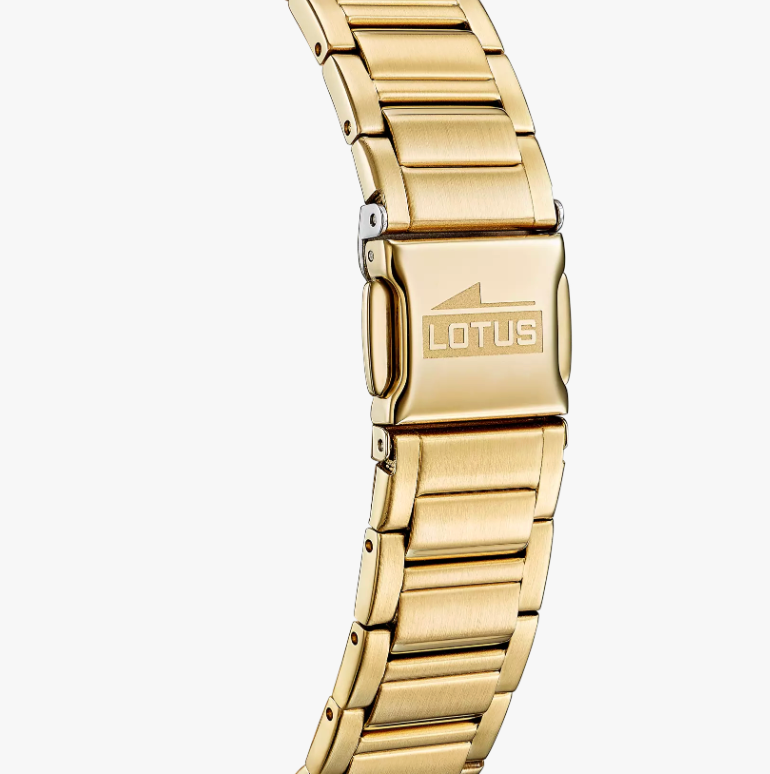 Women's watch Square Series white with 18970/1 plated steel bracelet