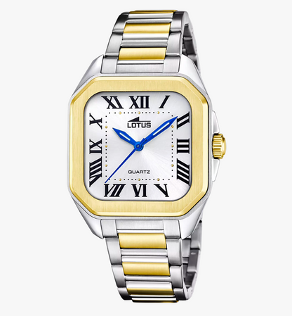 WOMEN'S WATCH SQUARE SERIES WHITE WITH TWO-TONE STEEL BRACELET 18969/1