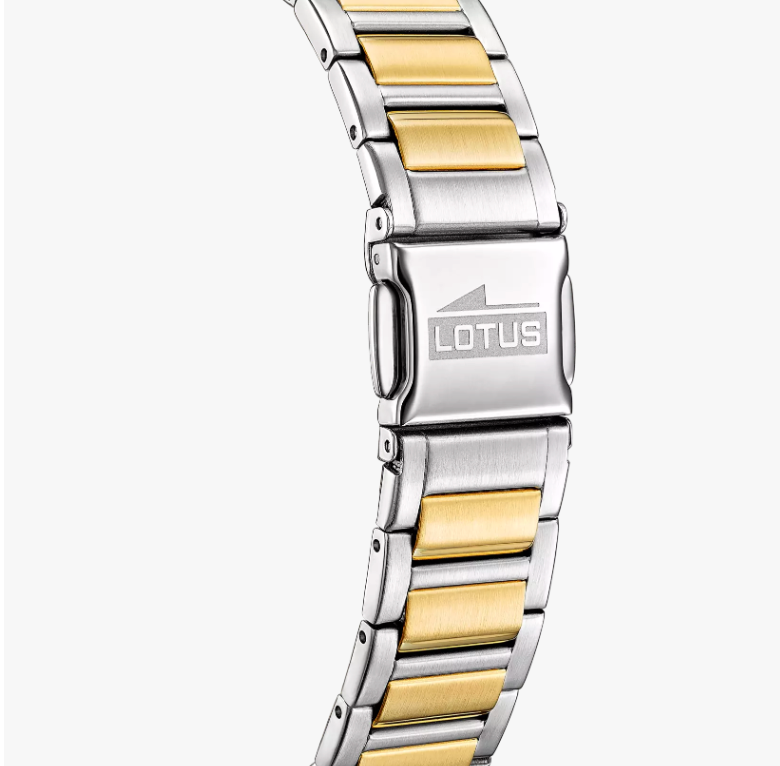 WOMEN'S WATCH SQUARE SERIES WHITE WITH TWO-TONE STEEL BRACELET 18969/1