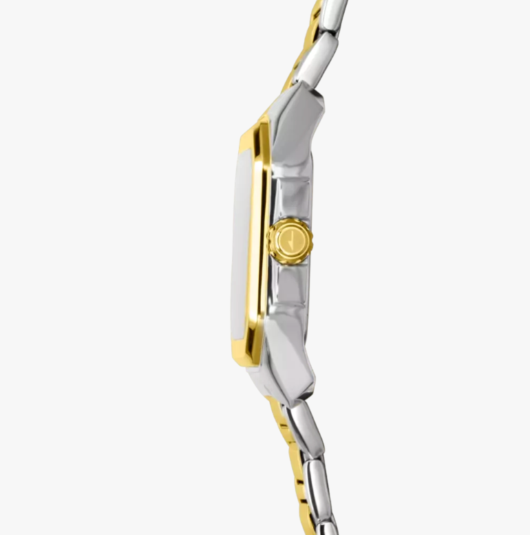 WOMEN'S WATCH SQUARE SERIES WHITE WITH TWO-TONE STEEL BRACELET 18969/1